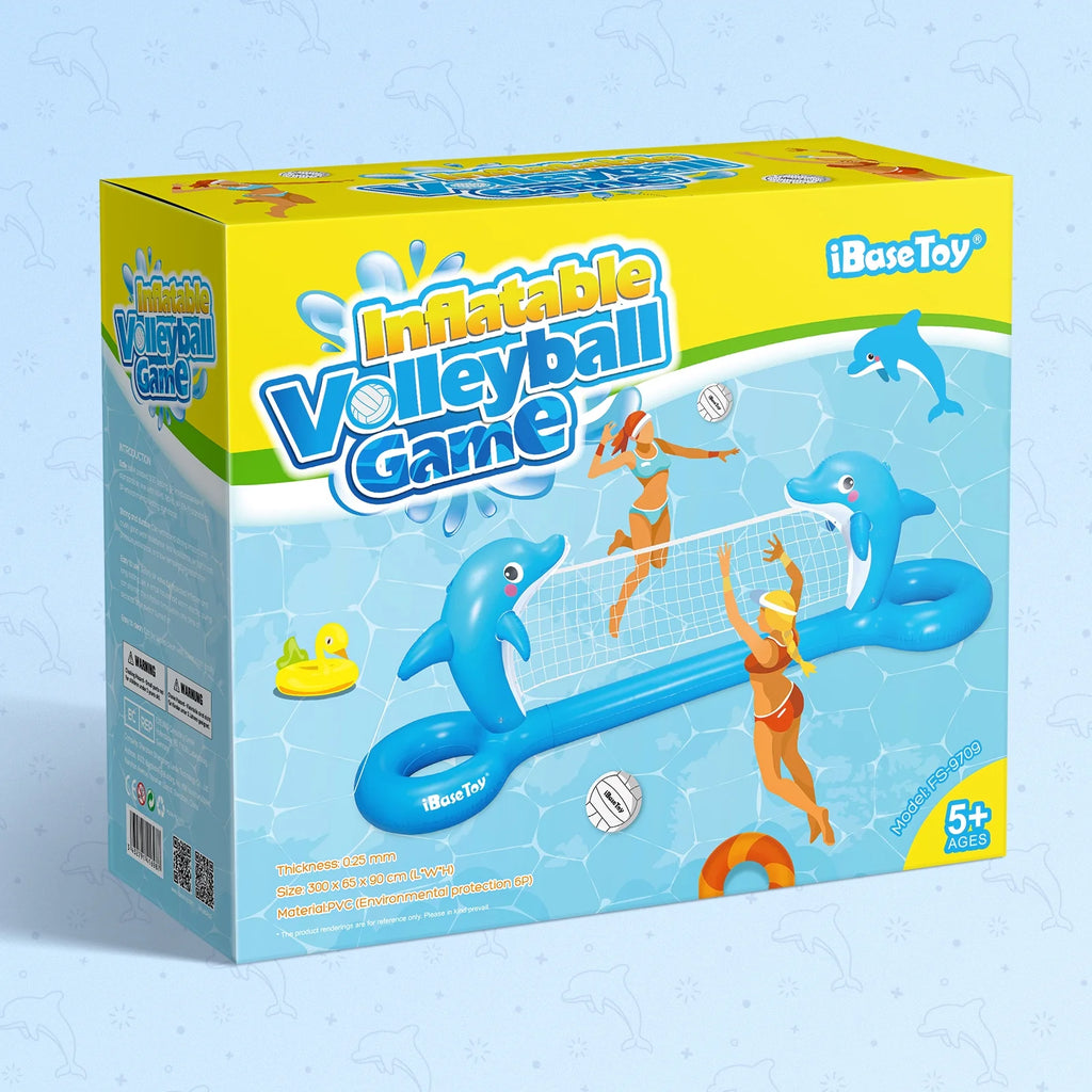 Floating Volleyball Net Swimming Pool Game Set 118”x25.6”x35” A756