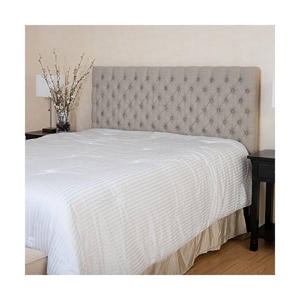 Tufted Fabric Headboard, Queen/Full, Sand U142467