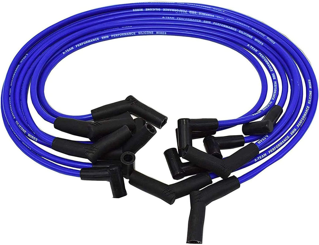 Blue Cap 8.0mm Spark Plug Wires Distributor Kit A844