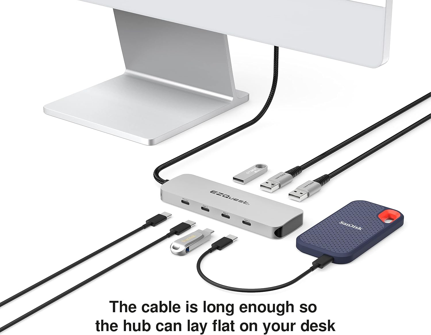 USB-C Gen 2 Hub Adapter 7-Ports, 3X USB-C 10Gbs, 3X USB 3.0 5Gbs, 1X USB-C Power Delivery 3.0, Pack of 2 I683