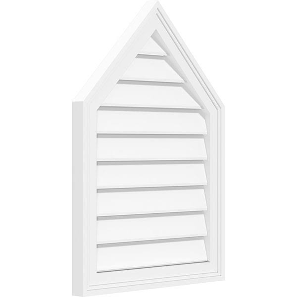 Peaked Top Surface Mount PVC Gable Vent T8173
