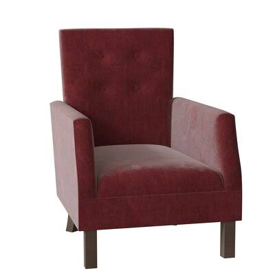 Armchair Body Fabric: Savona Ruby, Leg Color: Brown Mahogany X178625