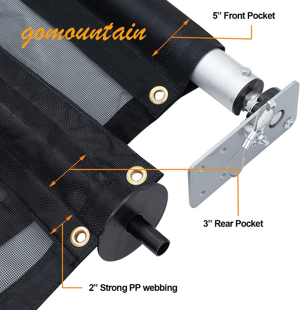 Dump Truck Tarp Mesh with Grommets, Heavy Duty Vinyl-Coated Fabric, 6'6''x15', Pack of 2 I125593