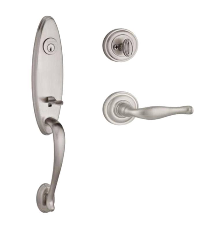 Polished Chrome Handleset with Lever and Arch Rose O474109