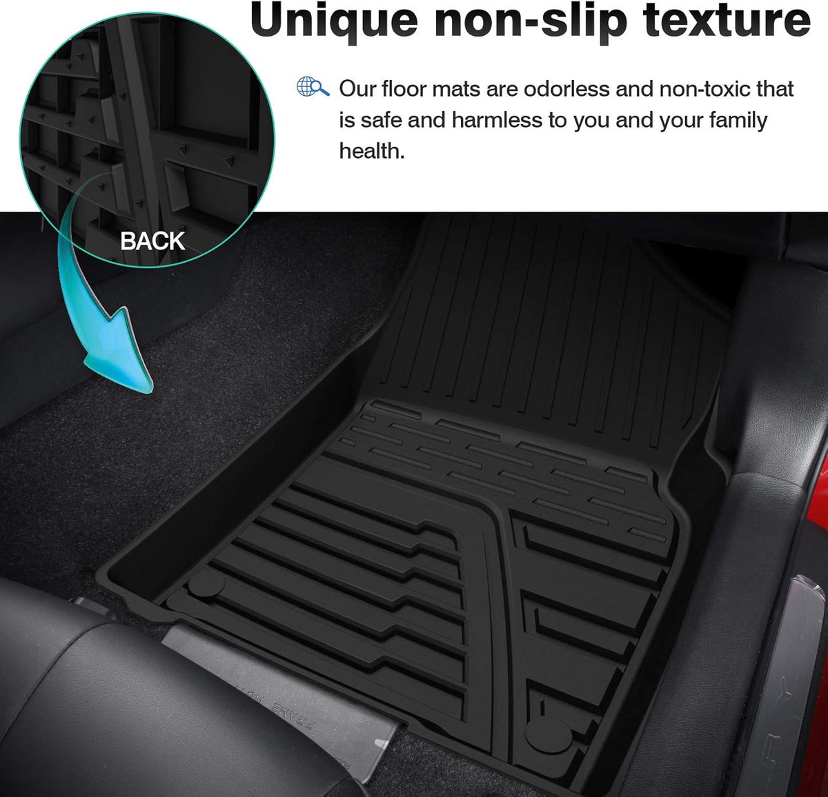 Black All Weather Floor Liners for Toyota Corolla Sedan N5257