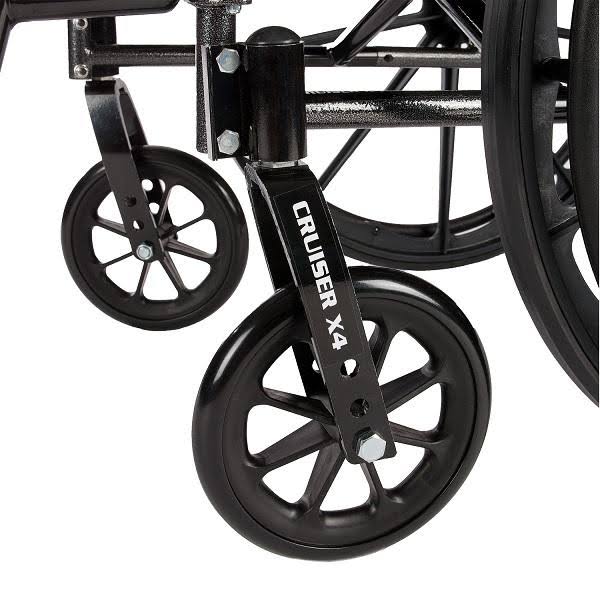 Lightweight Dual Axle Wheelchair with Adjustable Detachable Arms, Elevating Leg Rests, 20x22 G28034
