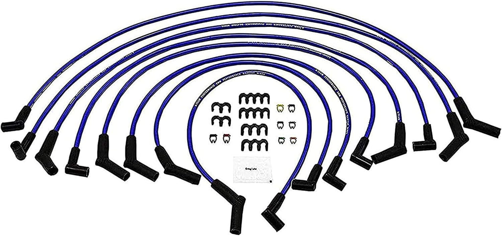 Blue Cap 8.0mm Spark Plug Wires Distributor Kit A844