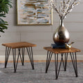 Industrial Rustic Iron and Acacia Wood Side Table E49486