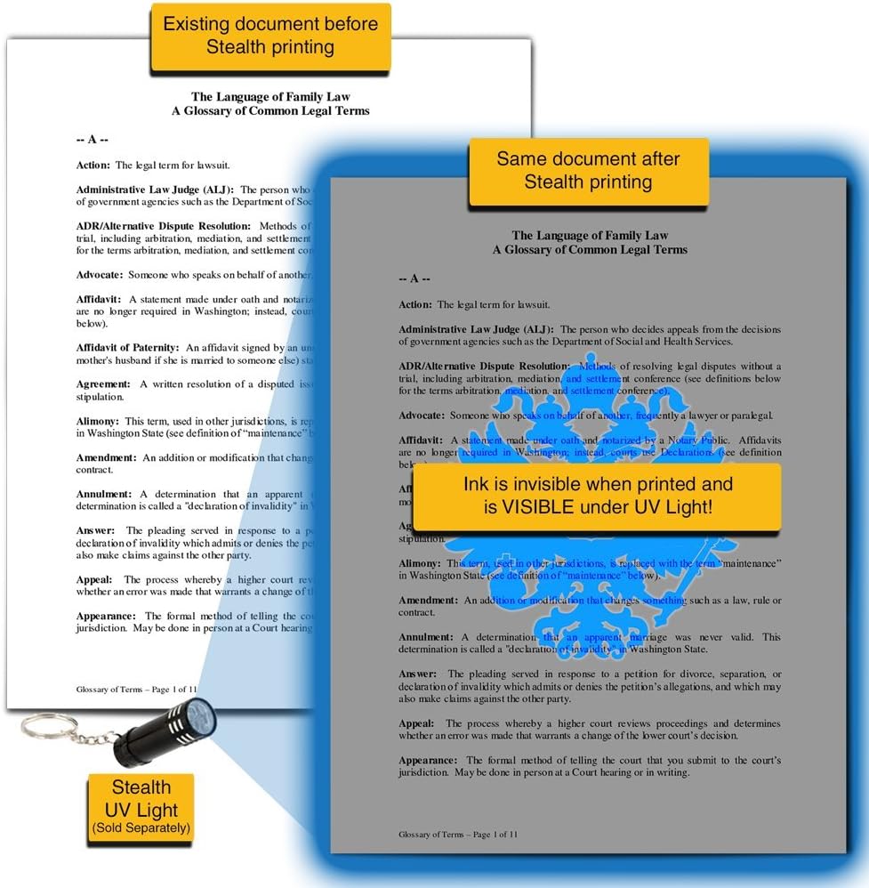 Invisible Ink Replacement for Black Cartridge Pack of 2 S745
