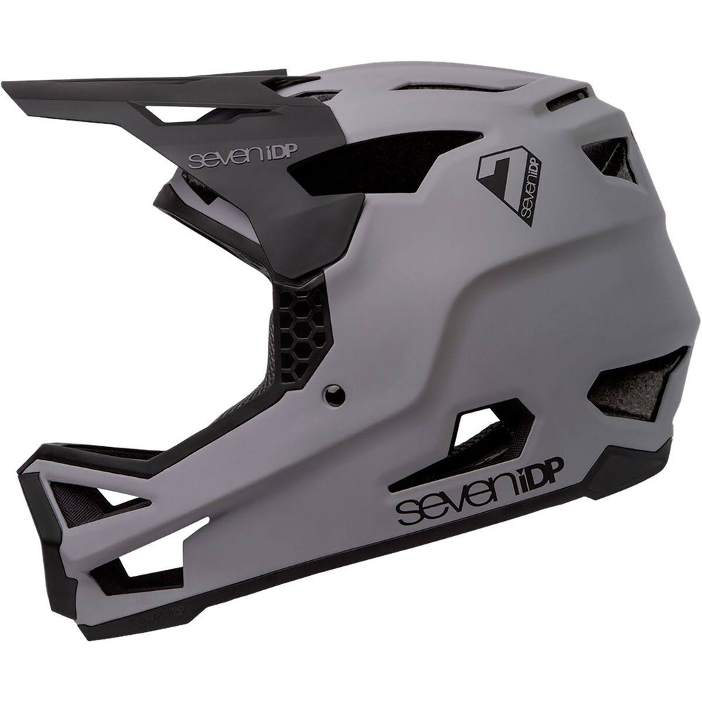 Matte Grey-Gloss Black Full Face Helmet O888
