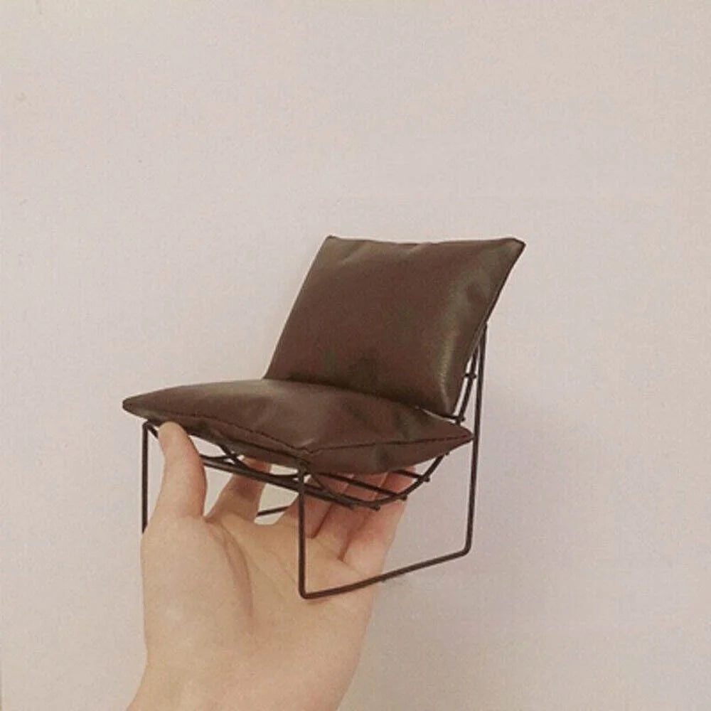 1/6 Scale Dollhouse Miniature Sofa Chairs Armchairs Metal Furniture G344451
