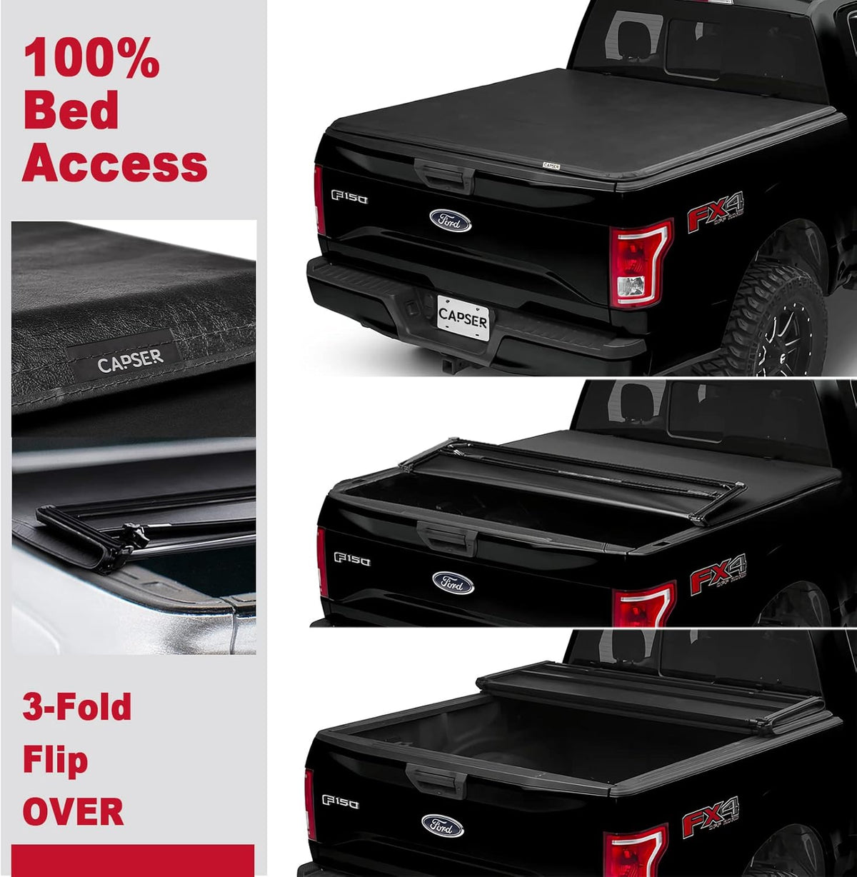 5.5 FT Soft Tri-Fold Truck Bed Tonneau Cover M517