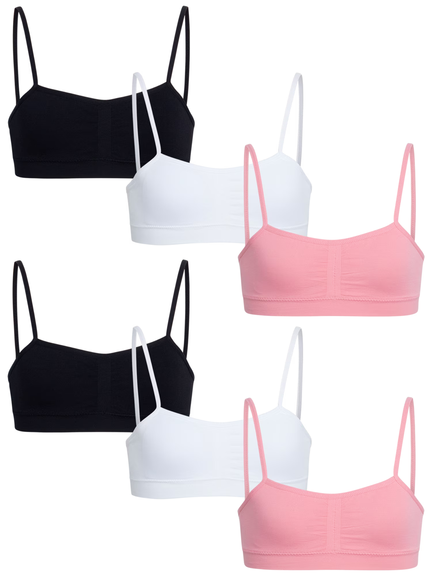 6 Pack Seamless Cami Bralette with Removable Pads J5879