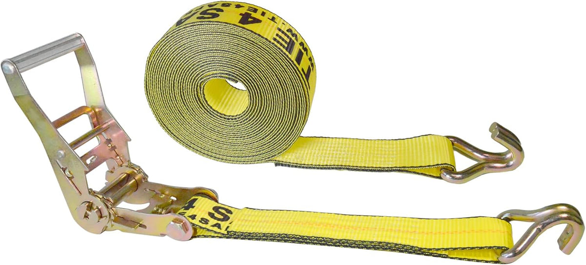 2” x 30’ Double Wire J Hook Ratchet Straps (Pink, 8 Pack) S2673