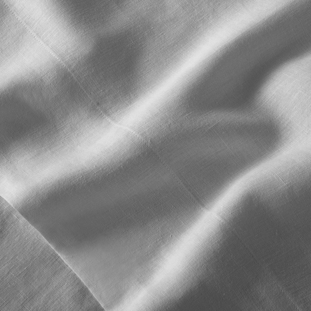 Light Gray King 100% Washed Hemp Solid Sheet Set D61788