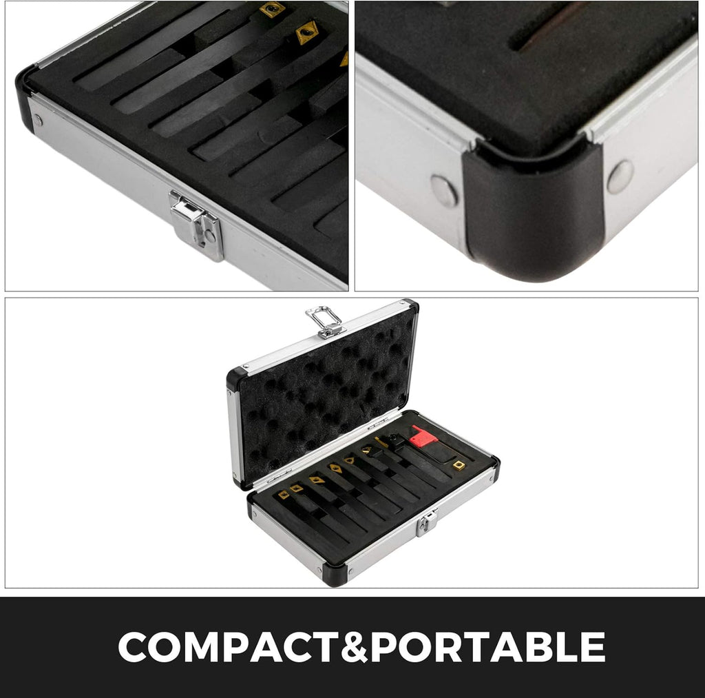 7 Pcs Carbide Lathe Cutting Tools Set I505