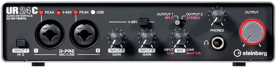 2x4 USB Audio Interface with Headphones, Pop Filter & XLR Cable Bundle E2798