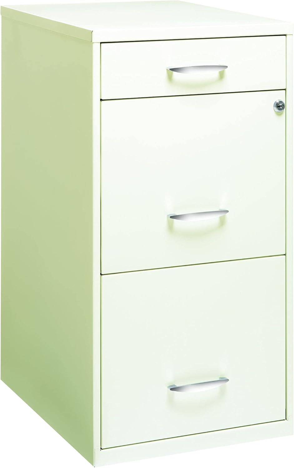 18 Deep 3 Drawer Steel File Cabinet in White E38701