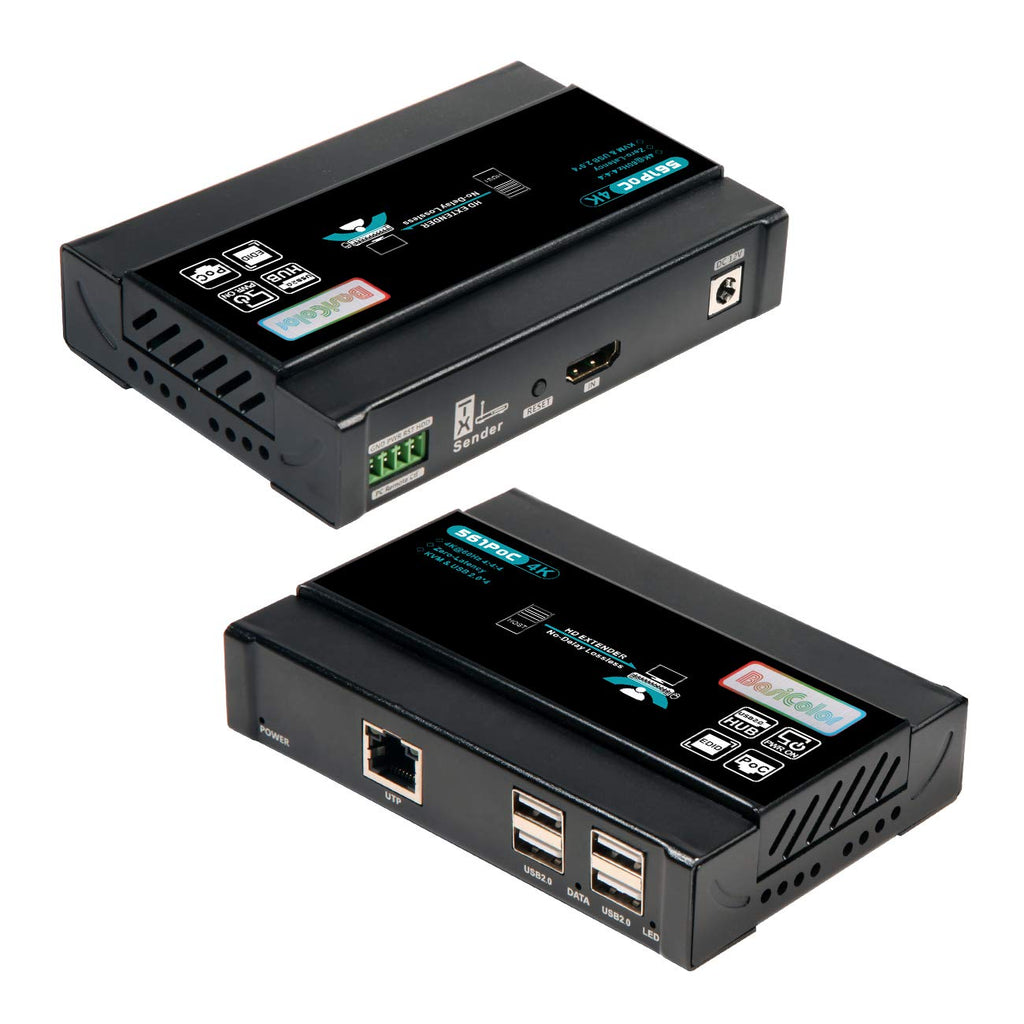 HDMI KVM USB Extender 4K@60Hz Over Cat5e/Cat6 Up to 60m, 4 Ports USB J65726