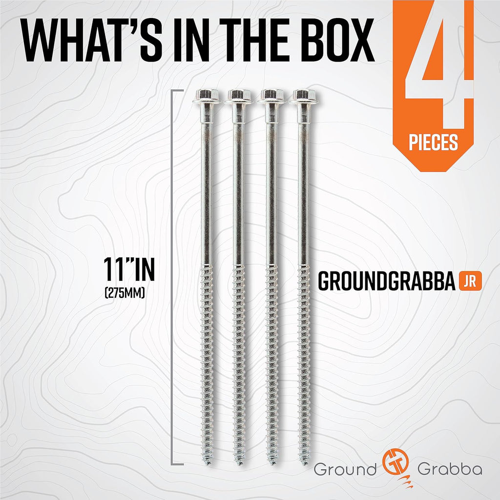 11 Inch 4 Pack Heavy Duty Screw-In Ground Anchors F463785
