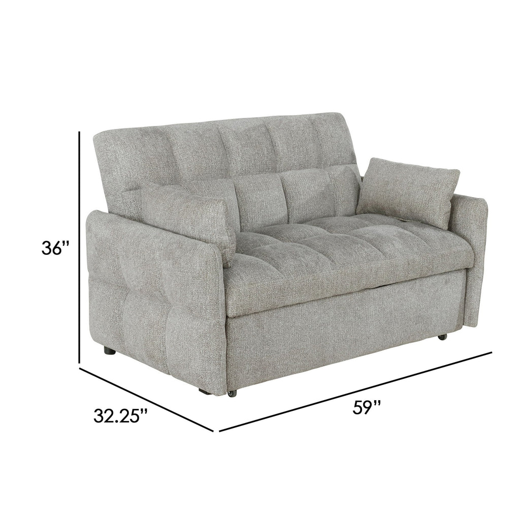 Beige Sleeper Sofa Bed Futon C715