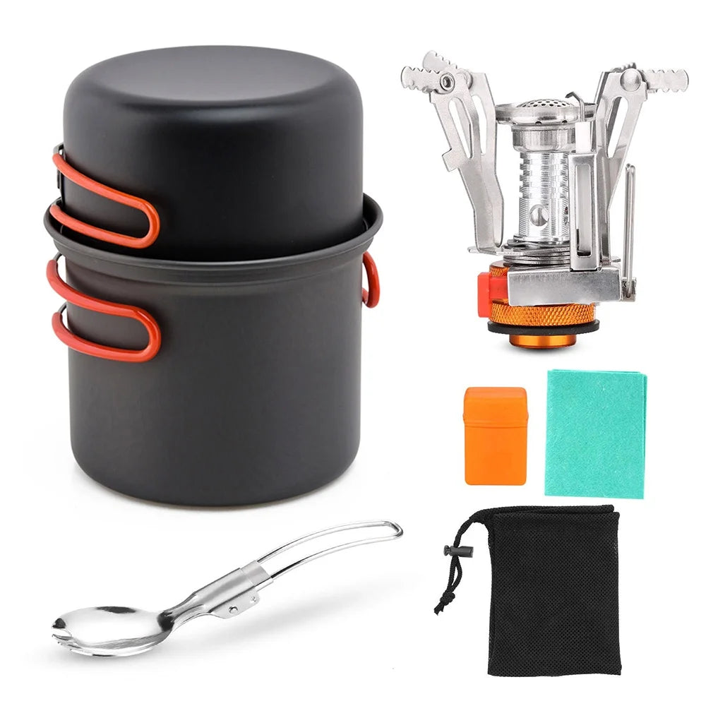 Camping Cookware Set with Cooking Pots W159469