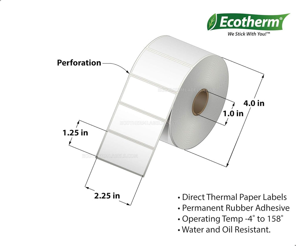 3x3 Thermal Labels Paper Stickers 525 Per Roll 4 Rolls D9036