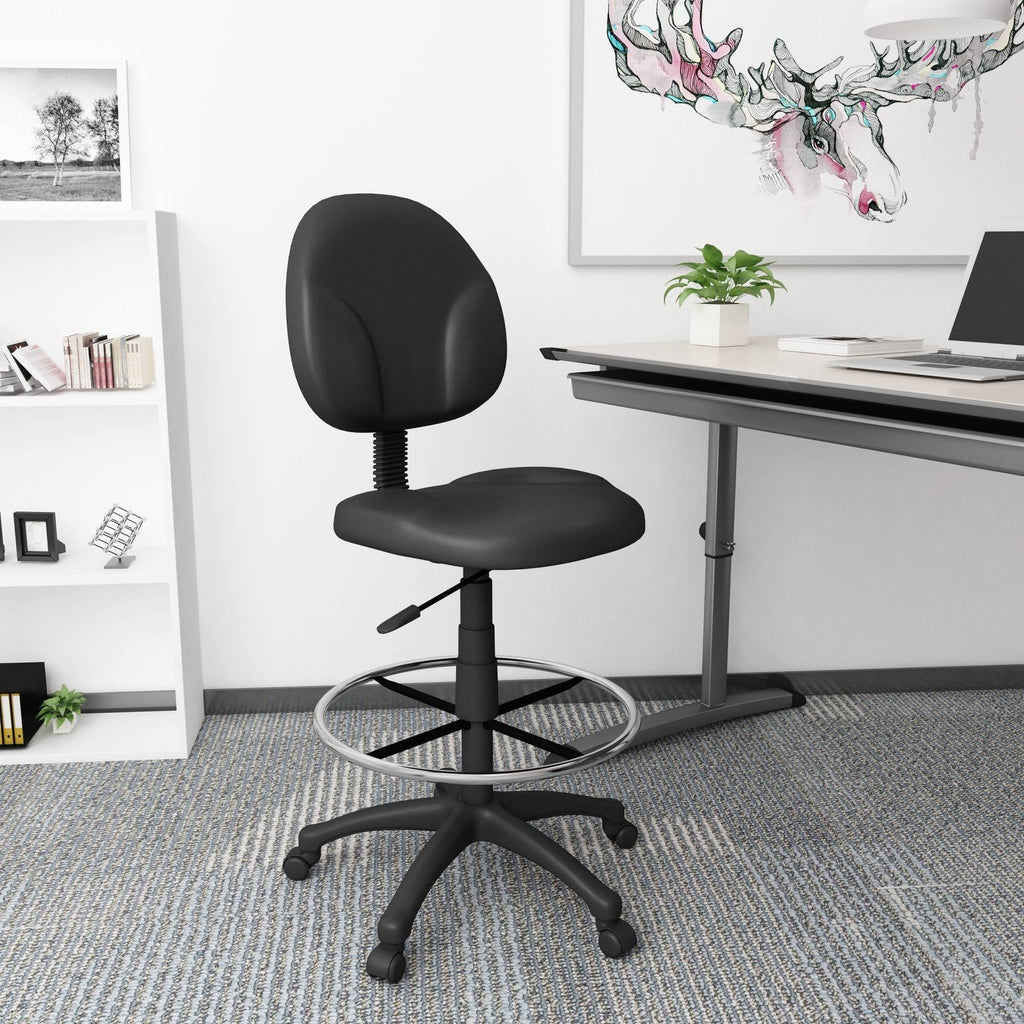 Black Drafting Stools with Footring Q1420