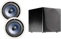 8-inch 2-way In-ceiling Speakers Set of 2 with 12-inch Powered Subwoofer B514982