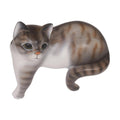 Wood Sculpture Grey Cat T52207