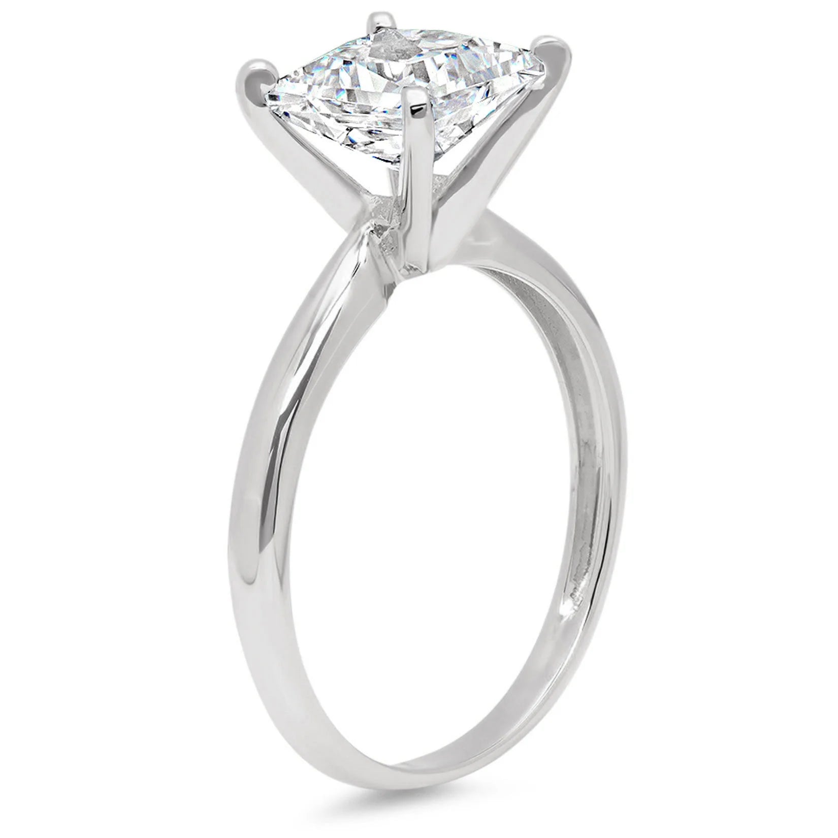 18k White Gold Simulated Alexandrite Ring Size 10.5 E45878