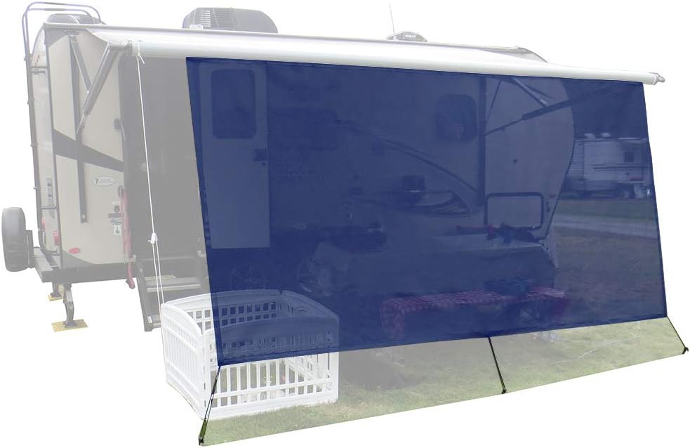 Navy Blue RV Awning Sunshade Screen H287