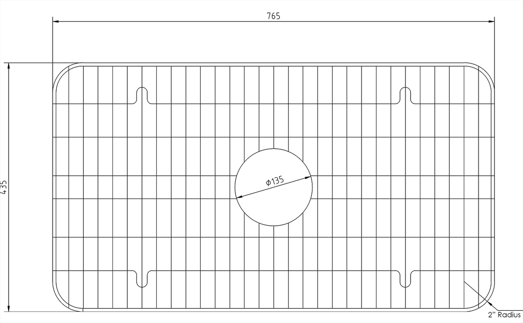 Stainless Steel Protective Grid for Kitchen Sinks X486