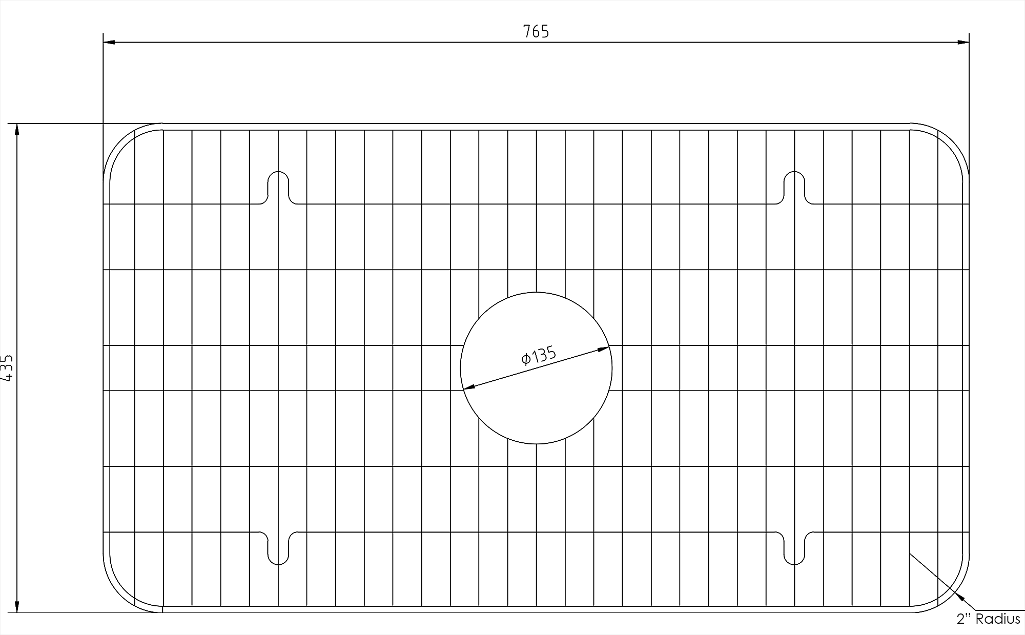 Stainless Steel Protective Grid for Kitchen Sinks X486