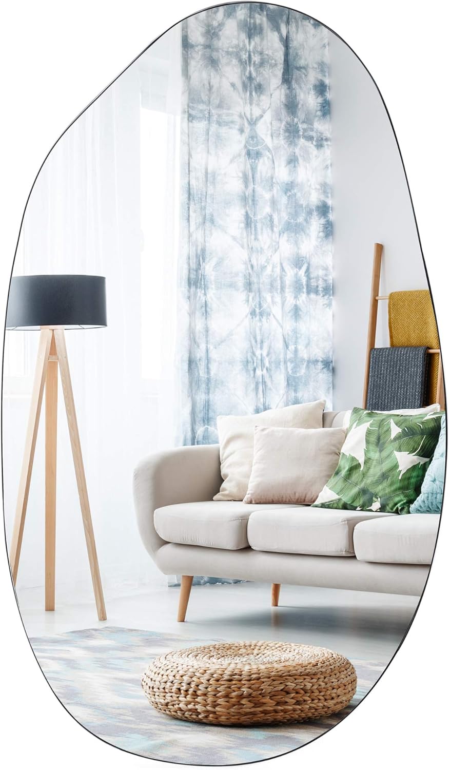 Asymmetrical Wall Mounted Mirror, 19.7 x 20.5 Inches S147