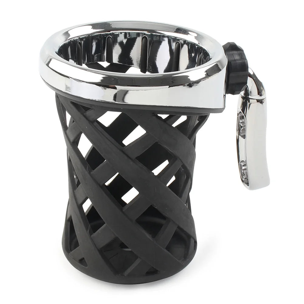 Motorcycle Handlebar Cup Holder with Mesh Basket Mount A6543