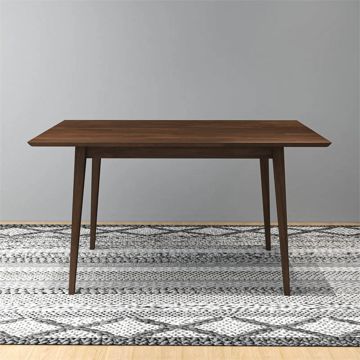Mid-Century Modern Solid Wood Dining Table in Brown V791