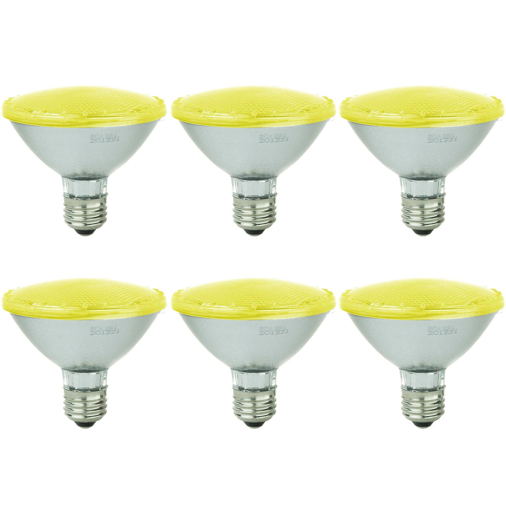 Yellow 6 LED PAR30 Reflector Light Bulb S9822