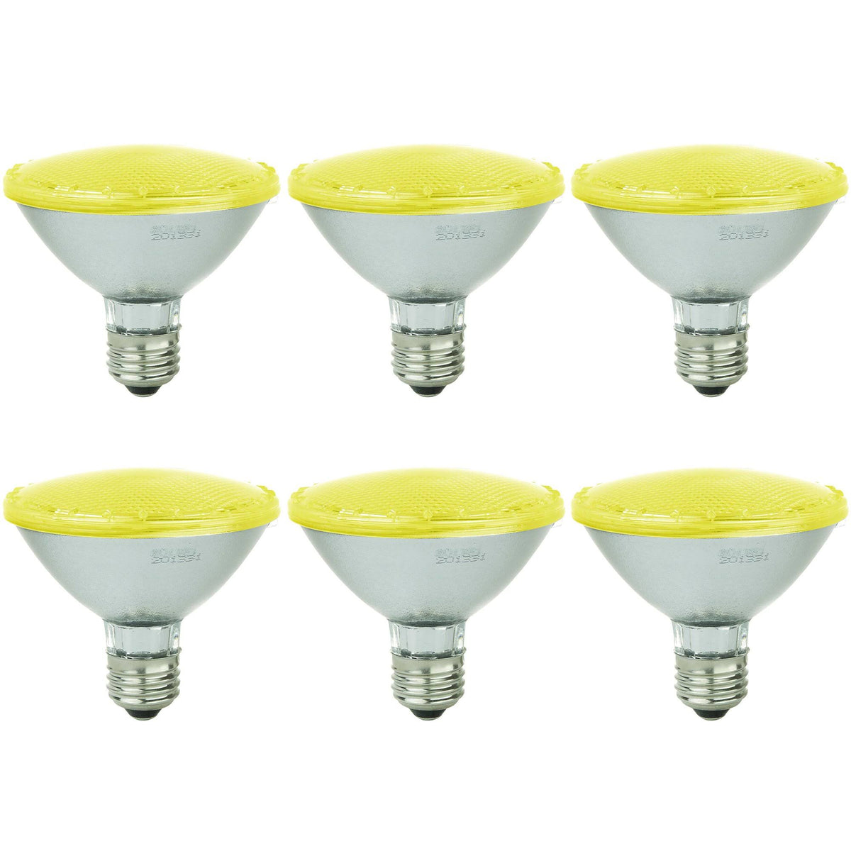 Yellow 6 LED PAR30 Reflector Light Bulb S9822