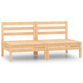 Solid Wood Pine Patio Sofas 2 pcs W503699