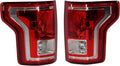 Tail Light Assembly Set of 2 Halogen Clear & Red Lens V635653