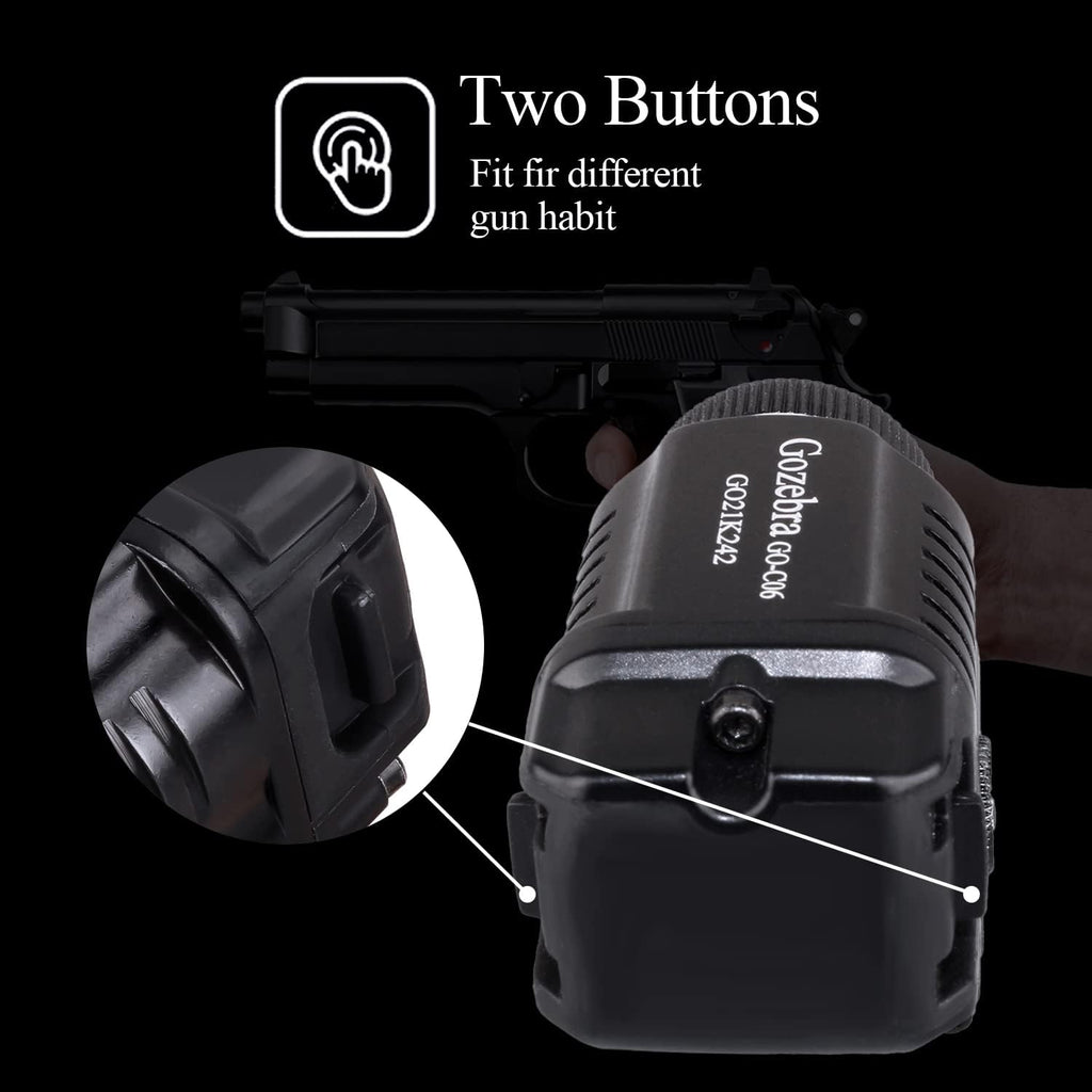 Tactical Flashlight, Pistol Light Rail Mounted 500 Lumens Compact Weapon Lights N98319