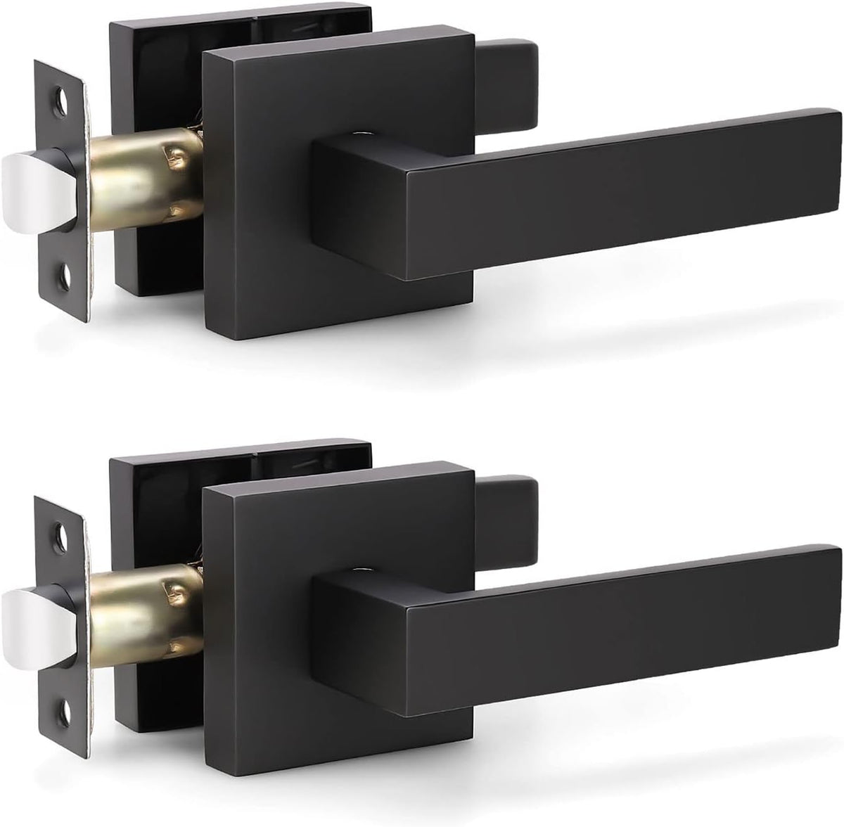 Matte Black 8 Pack Interior Door Lever Handles X840306