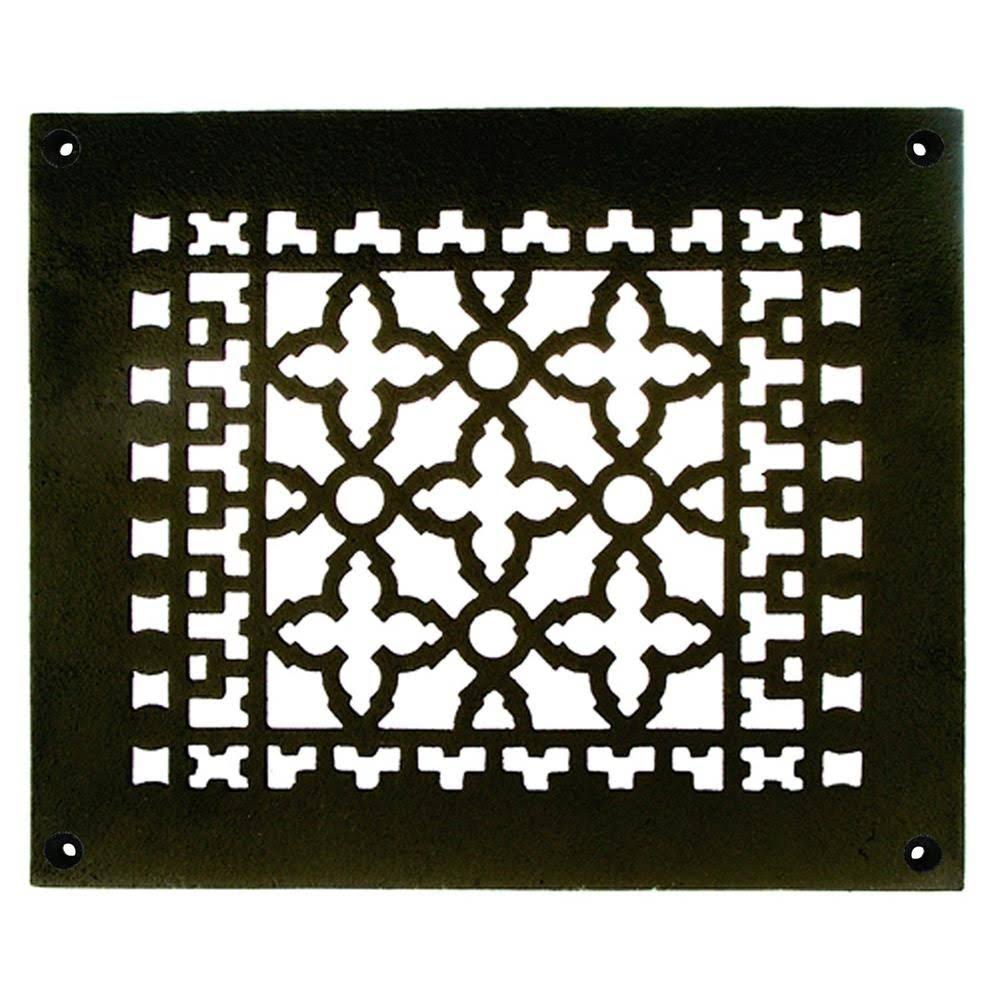 Black Cast Iron Grille with Screws Holes V56888