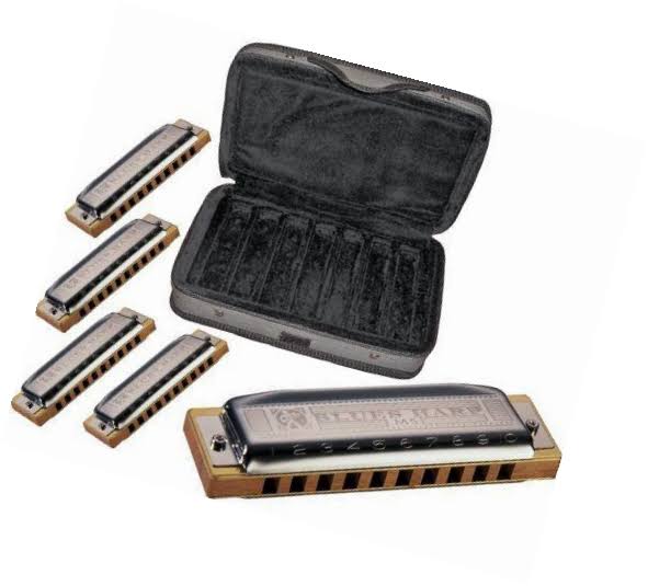 Case of Blues 5 Harmonica Bundle Keys G A C D and E Y7785