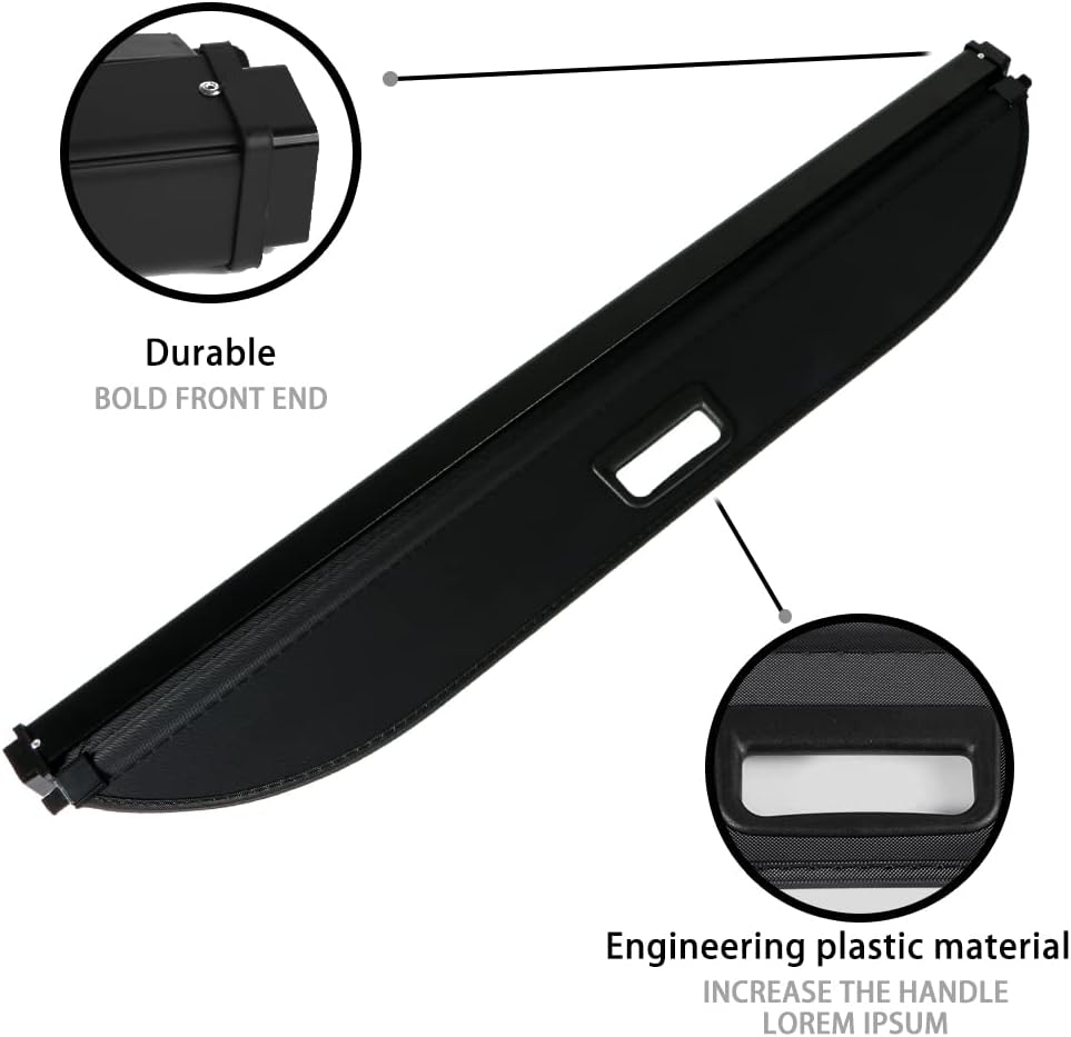 Cargo Rear Retractable Trunk Cover Pack of 2 E6567